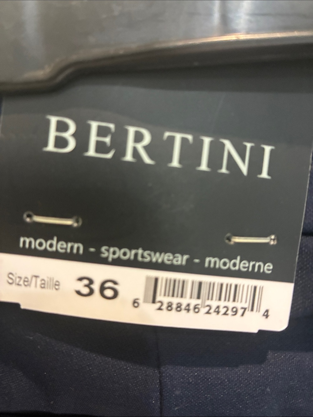 NWT BERTINI Men's Navy Blue Slim Fit Stretch Dress Pants Size 36 👵MT - Picture 2 of 5